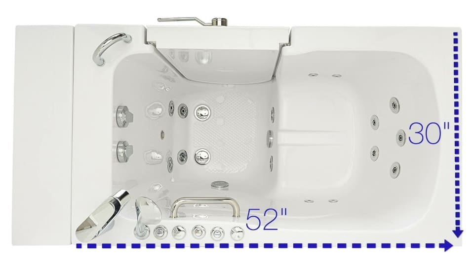 Capri Walk In Tub Size & Dimension
