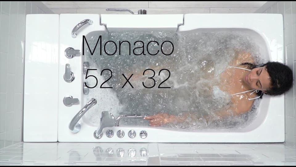 Monaco Walk In Bathtub Size & Dimension Video