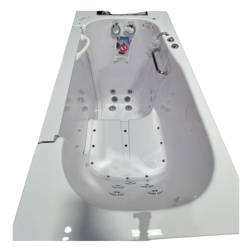 Bañera Transfer60 accesible en silla de ruedas, 76 x 152 cm, tecnología de doble desagüe, puerta y desagüe en el lado izquierdo Número de serie 0382310 - Image 4