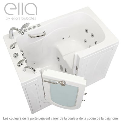 Baignoire à porte pivotante en acrylique Monaco - 32w X 52l (81cm X 132cm)