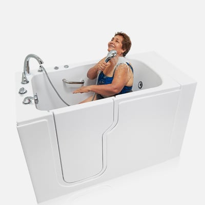 Bañera de hidroterapia con entrada facil de acrílico Ella Standard de 30′′x52” en liquidación, n.o de serie 576, puerta y desagüe | Por: -