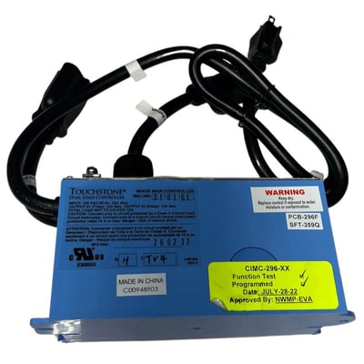 Contrôleur à double charge Touchstone IMC-296 (image) – contrôleur principal avec câbles d’alimentation pour le système électrique de la baignoire à porte