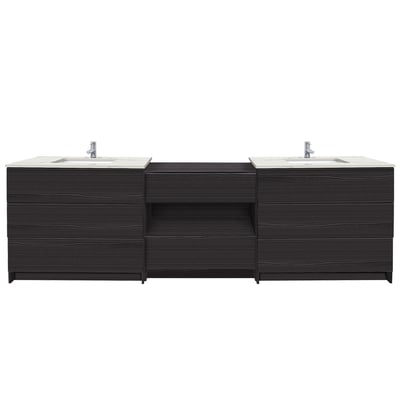 Combinación de lavabo moderno Element de pie de 92" y 102" con encimera de cuarzo -