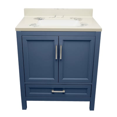 Meuble-vasque Nevado avec lavabo – plateau en marbre reconstitué ou en pierre de quartz -