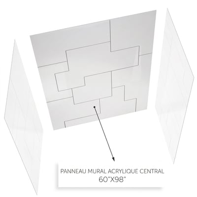 Les panneaux de douche en acrylique haute brillance de luxe avec finition miroir et revêtement micro-dur résistant aux rayures offrent un environnement de douche élégant et durable, semblable à un spa.