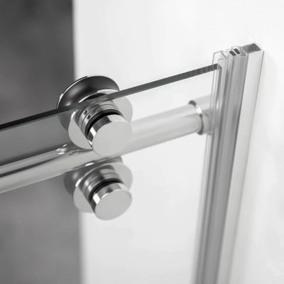 Bess03c Puerta corredera de cristal templado cromado de 8 mm 15