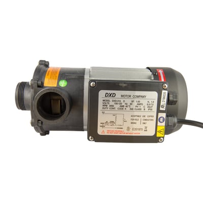 DXD Motor Company model DXD-310 hydro pump motor for walk-in tub whirlpool jet system on white background