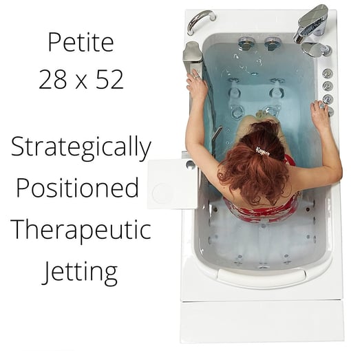 Petite Acrylic Walk In Tub 28″w X 52″l 71cm X 132cm 132