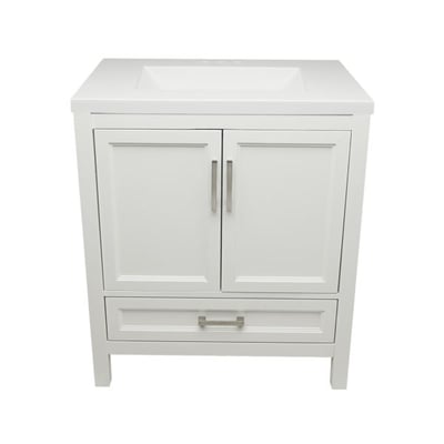 Meuble-vasque Nevado avec lavabo – plateau en marbre reconstitué ou en pierre de quartz -