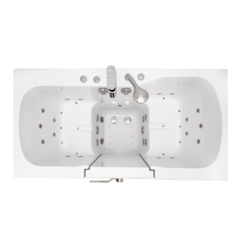 [SALE]  Tub4Two Bañera acrílica con puerta abatible hacia el exterior, Aire + Hidromasaje + Masaje de pies independiente 32″x60″ (81cm x 152cm) Serial #9712103 - Image 4