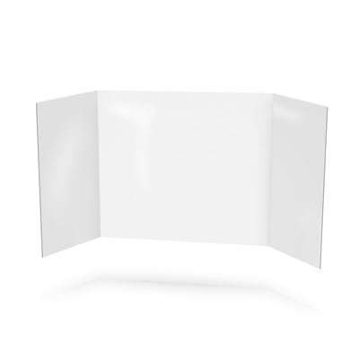 White glossy three-panel walk-in tub wall surround kit shown from the front on a white background