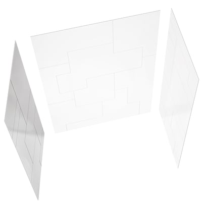 Panneau gauche de paroi de douche CNC en acrylique pour salle de bain et douche