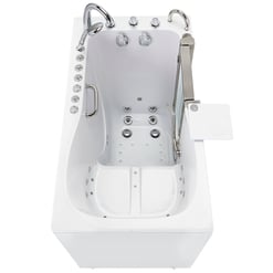 Deluxe Walk-In Tub 2023 – 30″x55″ (76.2x140cm), Dual Drain Technology