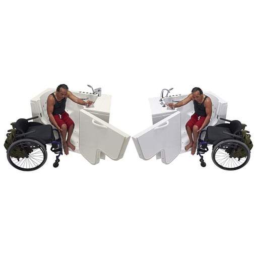 Transfer30 Wheelchair Accessible Walk In Bathtub 30″w X 52″l 76cm X 132cm 47