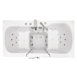Clearance Tub4Two Acrylic Two Seat Walk-In Bathtub with Outward Swing Door 32″x60″, Dual Drain Technology, left swing door serial #0092407 - |