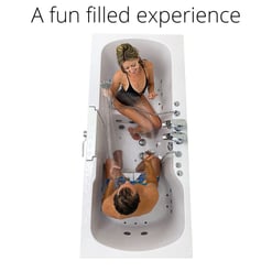 Big4two Two Seat Walk In Bathtub With Outward Swing Door Air Hydro Independent Foot Massage 36″x80″ 91cm X 203cm 41