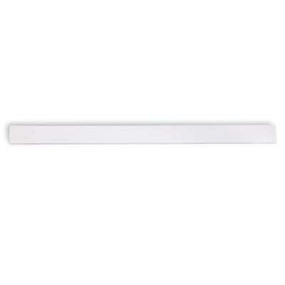 White matte flat wall trim profile piece for an Ella accessible shower stall installation, 2x30 inch size