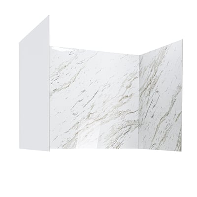 Heritage Calacatta Walk-In Tub Surround Wall Kit 36.5" x 48" x 60" -