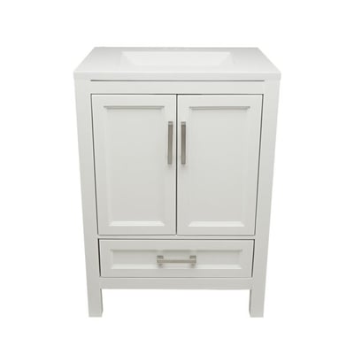 Meuble-vasque Nevado avec lavabo – plateau en marbre reconstitué ou en pierre de quartz -