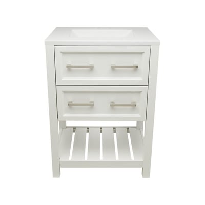 Meuble-lavabo Tremblant avec plan – en marbre reconstitué ou en pierre de quartz -