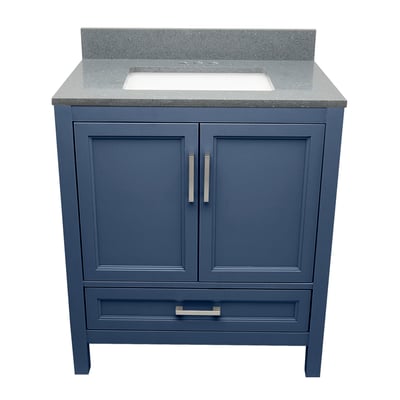 Meuble-vasque Nevado avec lavabo – plateau en marbre reconstitué ou en pierre de quartz -