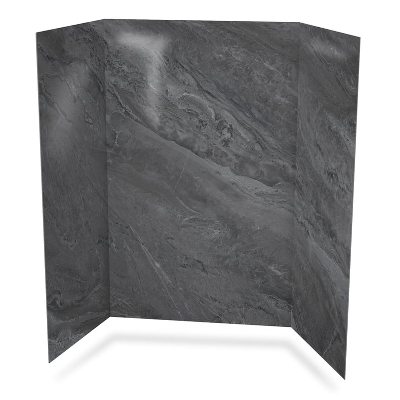 acrylic-3-panel-shower-wall-kit-bardiglio-marble-black-printed-front-view-glossy-finish