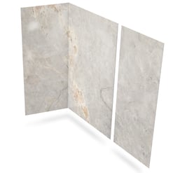acrylic-3-panel-shower-wall-kit-gilded-stone-printed-lateral-view-glossy-finish