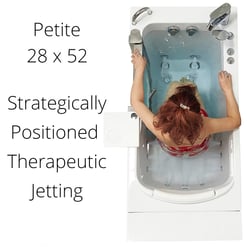 Petite Acrylic Walk In Tub 28″w X 52″l 71cm X 132cm 265