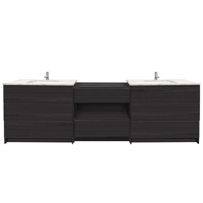 Combinación de lavabo moderno Element de pie de 92" y 102" con encimera de cuarzo -