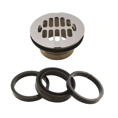 Siphon de douche CMB Surefit West en laiton avec couvercle chromé -