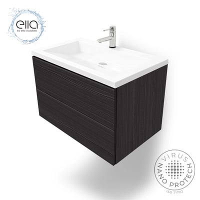 Meuble-lavabo moderne suspendu avec plan vasque en marbre de culture 30″x19″ -