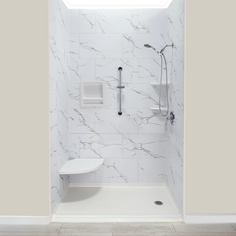 Bariatric Corner Shower Rounded Seat, Heavy Duty, Oversized, 600 lbs Weight Capacity - Image 5