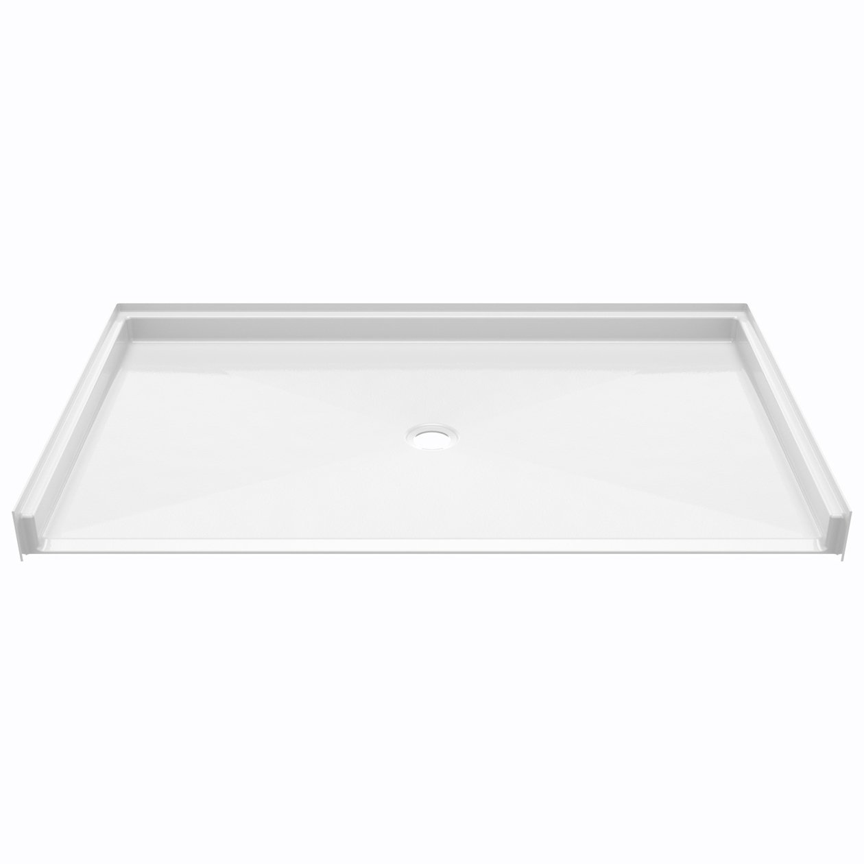 Ella Roll-in Barrier Free Shower Pan 62x38 ADA - Center Drain