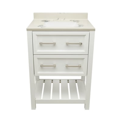 Meuble-lavabo Tremblant avec plan – en marbre reconstitué ou en pierre de quartz -