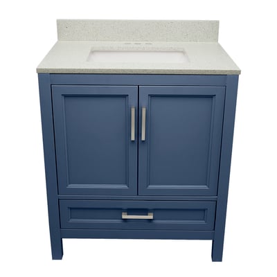 Meuble-vasque Nevado avec lavabo – plateau en marbre reconstitué ou en pierre de quartz -