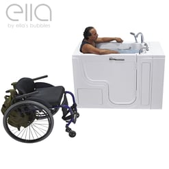 Transfer30 Wheelchair Accessible Walk In Bathtub 30″w X 52″l 76cm X 132cm 96