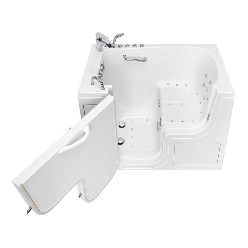 Bañera Transfer32 accesible en silla de ruedas - 32″x 52″, tecnología de doble desagüe, puerta LH y desagüe, nº de serie 0992204