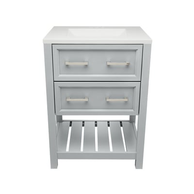 Meuble-lavabo Tremblant avec plan – en marbre reconstitué ou en pierre de quartz -