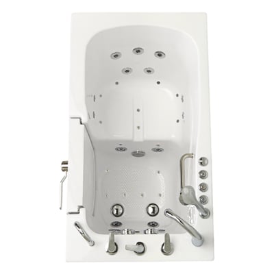 Déstockage : Baignoire à porte en acrylique Capri, ouverture vers l’extérieur, 30″ x 52″, technologie Dual Drain, porte et vidage à droite, N/S 0232506 -