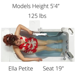 Petite Acrylic Walk In Tub 28″w X 52″l 71cm X 132cm 20