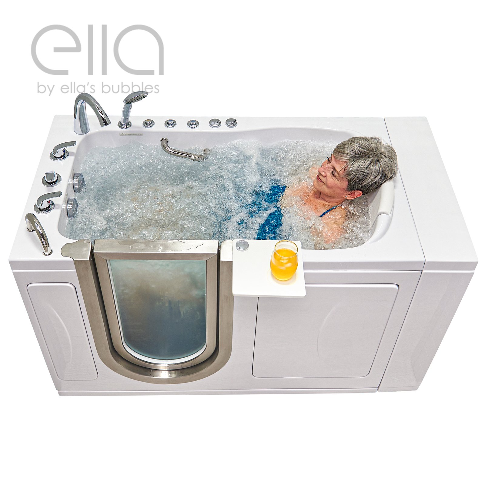Baignoires à porte en acier inoxydable à ouverture vers l'intérieur -