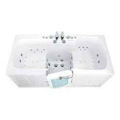 Big4two Two Seat Walk In Bathtub With Outward Swing Door Air Hydro Independent Foot Massage 36″x80″ 91cm X 203cm 1 3