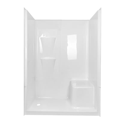 Kit de douche accessible Ella | Système de douche en acrylique 5 pièces avec siège intégré