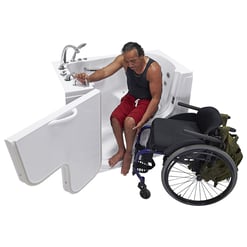 Transfer60 Wheelchair Accessible Walk-In tub – 30″ x 60″ (76 x 152cm), Dual Drain Technology