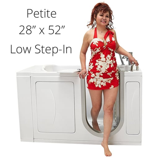 Petite Acrylic Walk In Tub 28″w X 52″l 71cm X 132cm