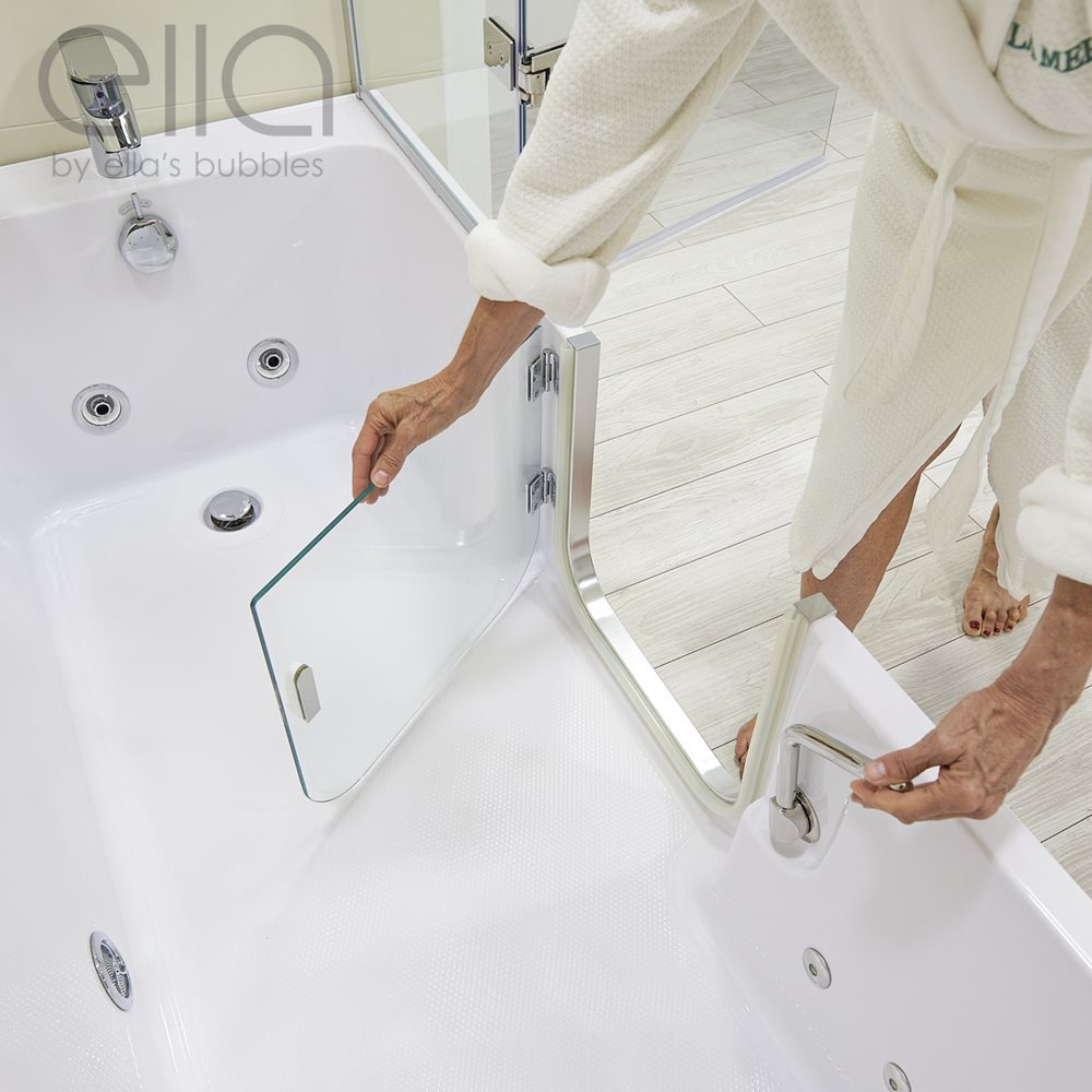 Bañera acrílica con puerta abatible hacia el interior - 32an X 72l (81cm X 182cm)