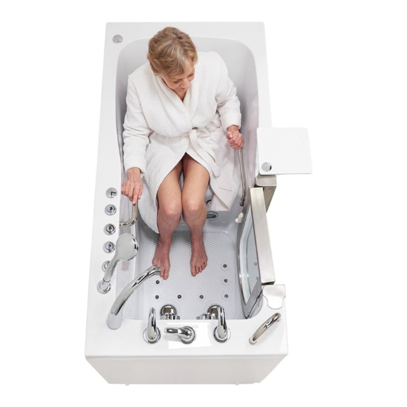 [SALE]  Bañera acrílica sin puerta Ultimate 30″x 60″ (76x152cm), tecnología de doble desagüe Ésta es una puerta de desagüe LH Número de serie M1286 - Image 2