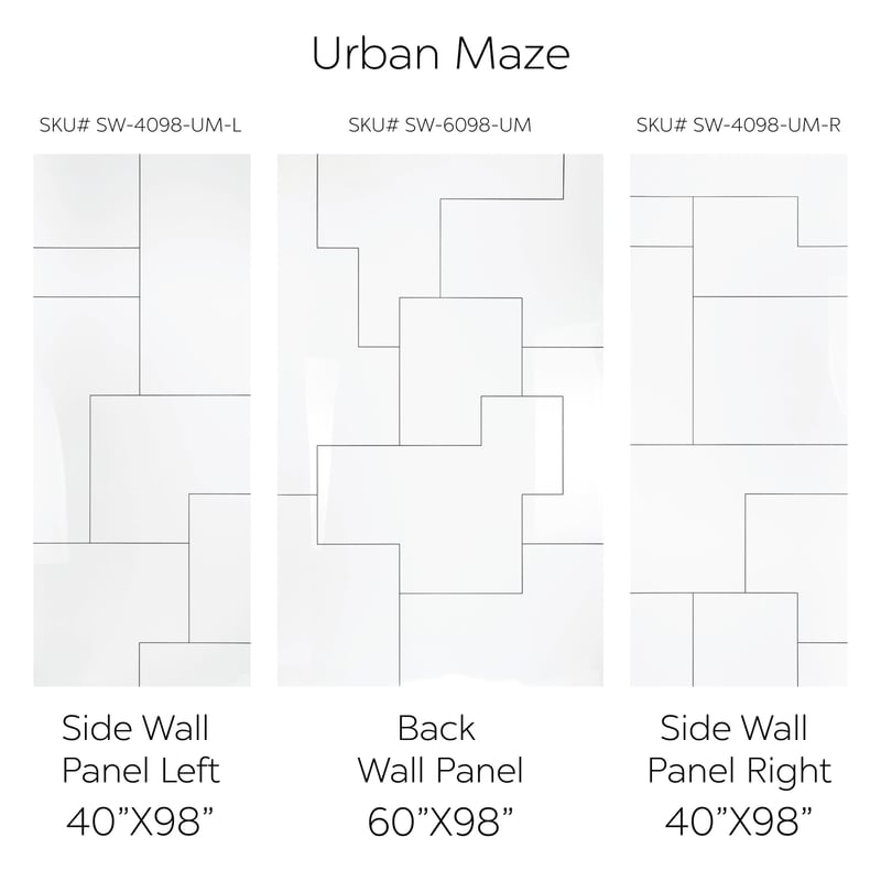 Urban Maze Shower Wall Kit | Ella's Bubbles