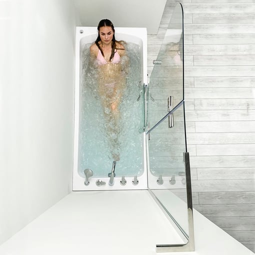 Lay Down Inward Swing Door Acrylic Walk-in Tub – 32″w X 72″l (81cm X 182cm)