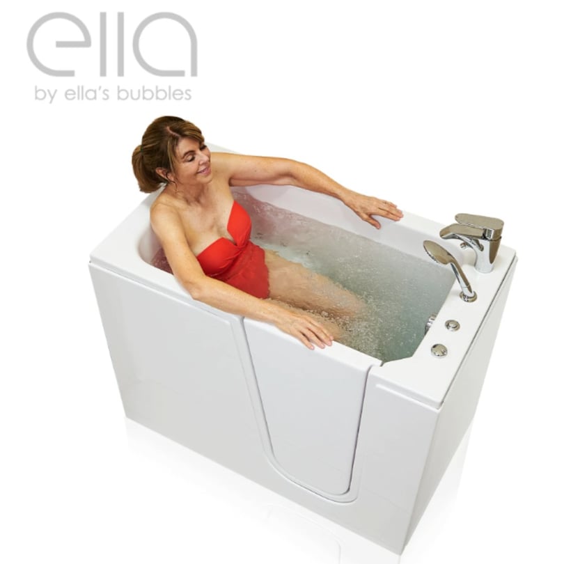 Clearance Ella Flow 28″x48″ Acrylic Hydro Therapy Massage Walk In Bathtub, RH door and drain, serial #00076